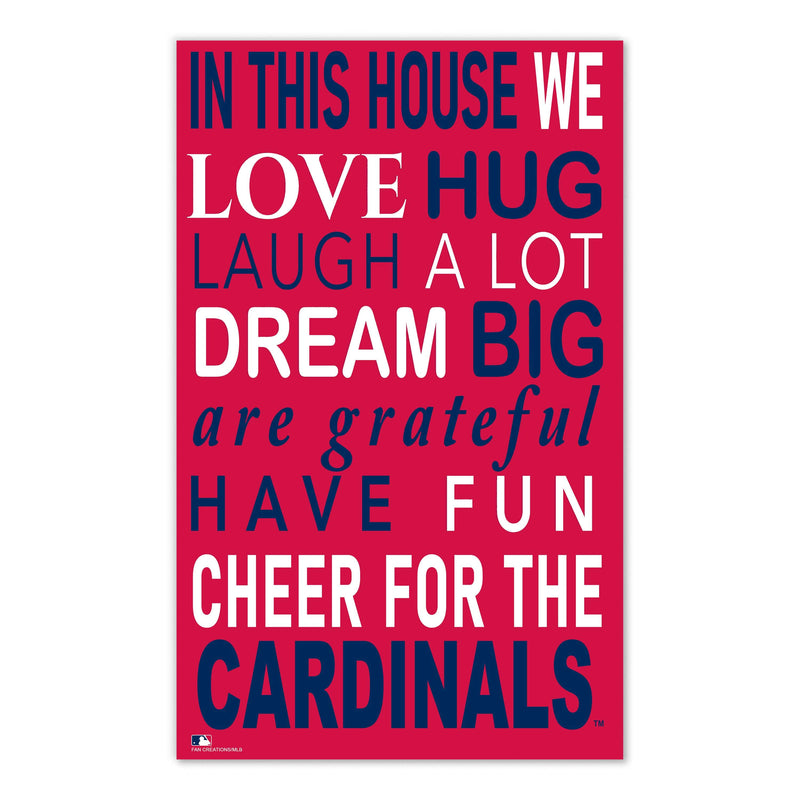 Load image into Gallery viewer, Fan Creations MLB St. Louis Cardinals in This House 11x19 Wall Decor
