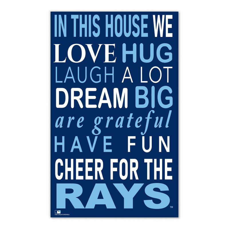 Load image into Gallery viewer, Fan Creations MLB Tampa Bay Rays in This House 11x19 Wall Decor
