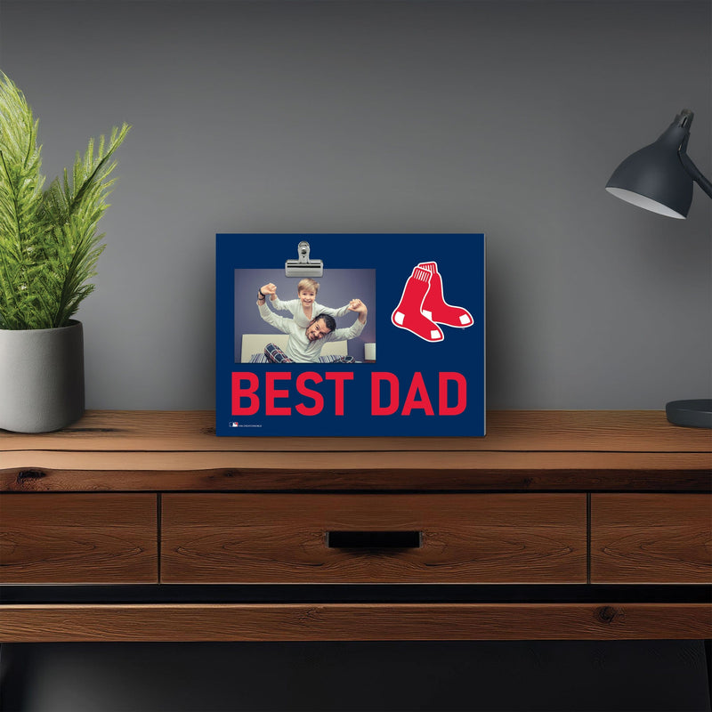 Load image into Gallery viewer, Fan Creations Best Dad MLB Boston Red Sox Clip Frame
