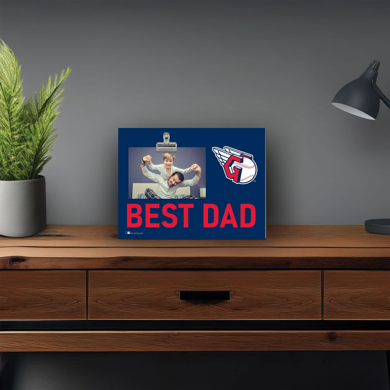Load image into Gallery viewer, Fan Creations Best Dad MLB Cleveland Guardians Clip Frame
