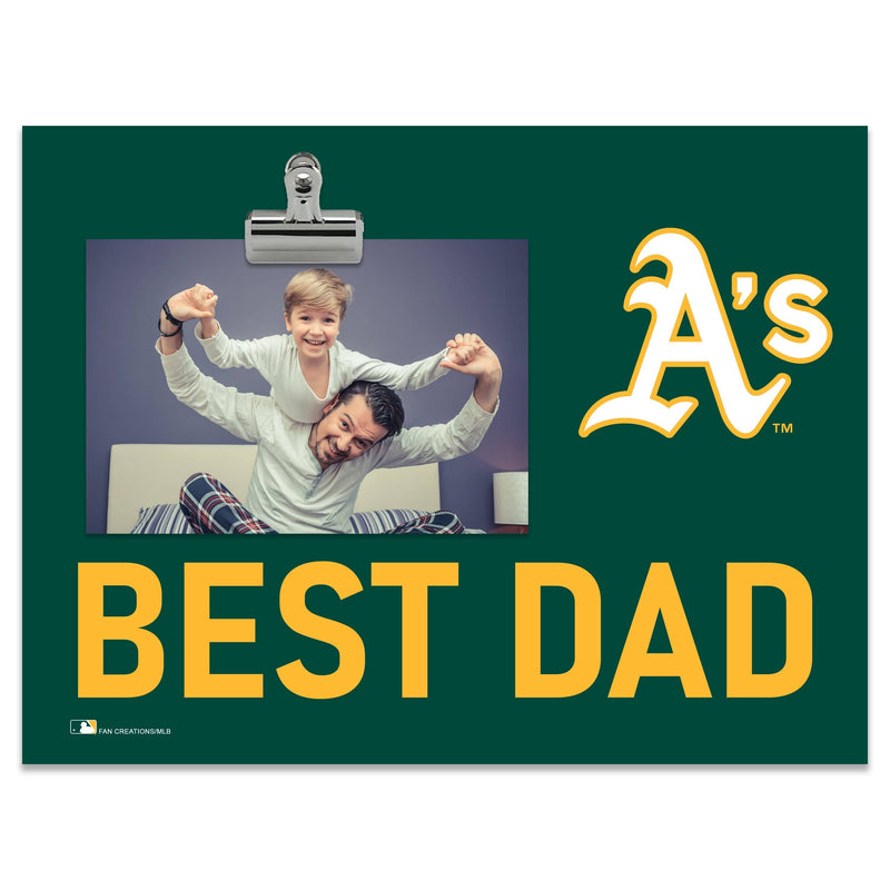 Load image into Gallery viewer, Fan Creations Best Dad MLB Oakland Athletics Clip Frame
