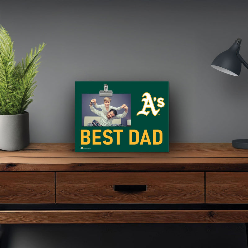Load image into Gallery viewer, Fan Creations Best Dad MLB Oakland Athletics Clip Frame
