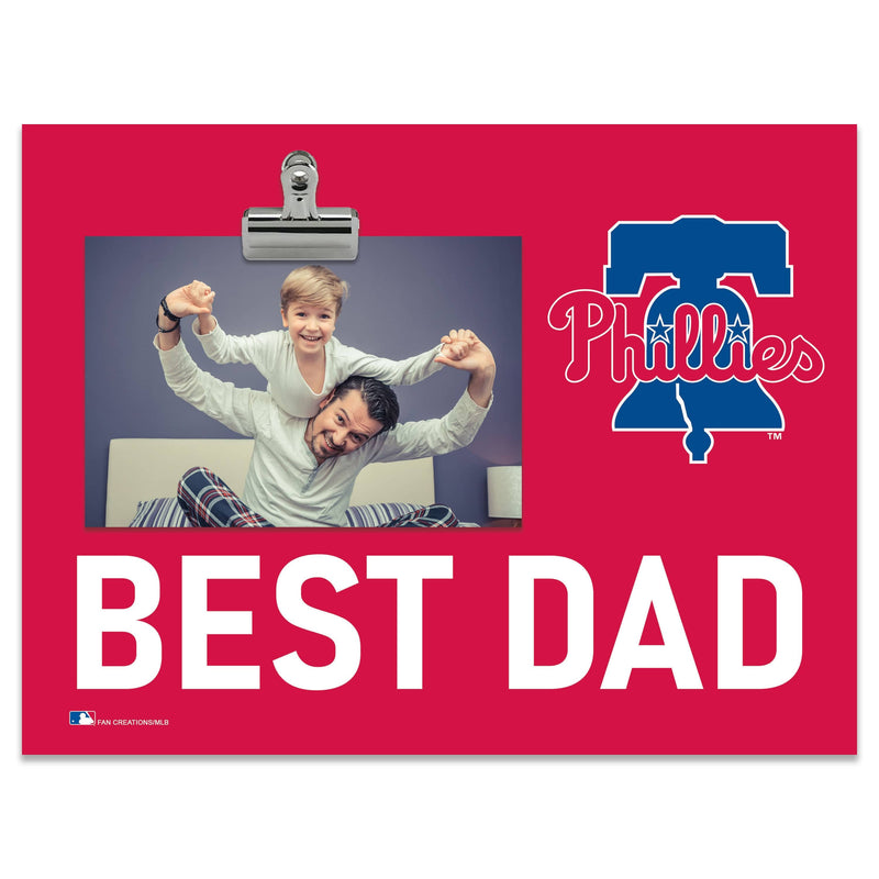 Load image into Gallery viewer, Fan Creations Best Dad MLB Philadelphia Phillies Clip Frame
