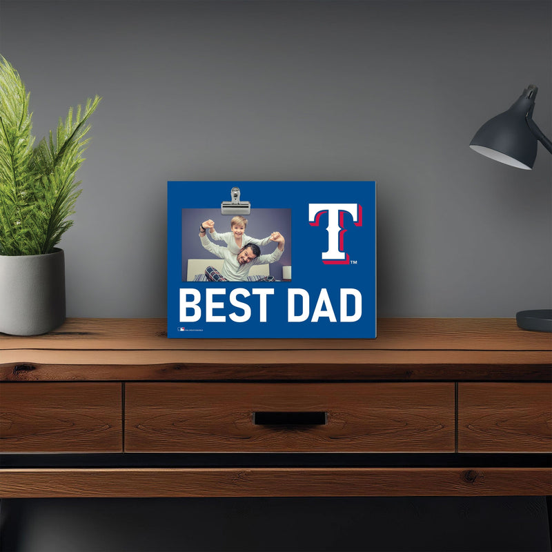 Load image into Gallery viewer, Fan Creations Best Dad MLB Texas Rangers Clip Frame
