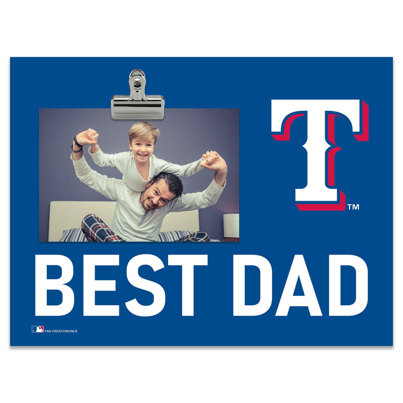 Load image into Gallery viewer, Fan Creations Best Dad MLB Texas Rangers Clip Frame
