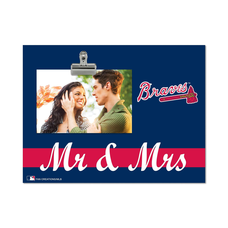 Load image into Gallery viewer, Fan Creations Brightline Mr. and Mrs. MLB Atlanta Braves Clip Frame
