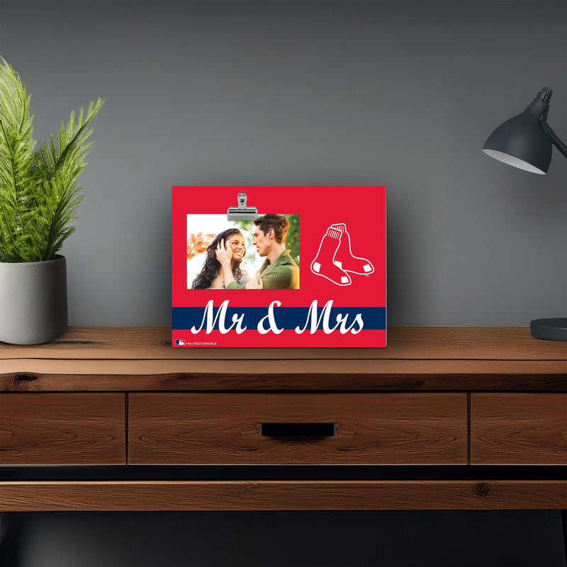 Load image into Gallery viewer, Fan Creations Brightline Mr. and Mrs. MLB Boston Red Sox Clip Frame

