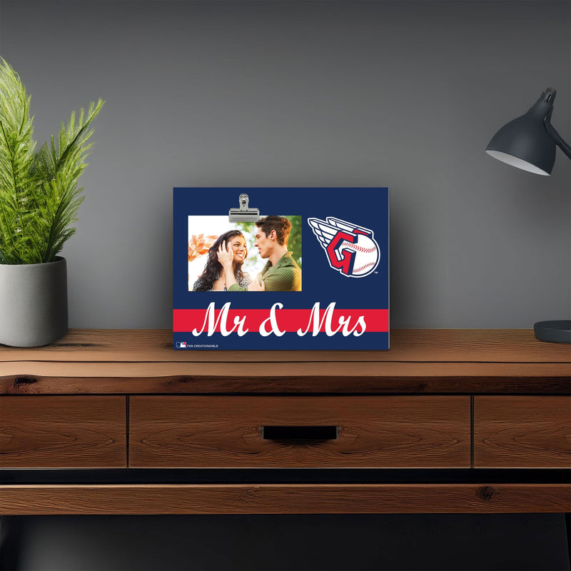 Load image into Gallery viewer, Fan Creations Brightline Mr. and Mrs. MLB Cleveland Guardians Clip Frame
