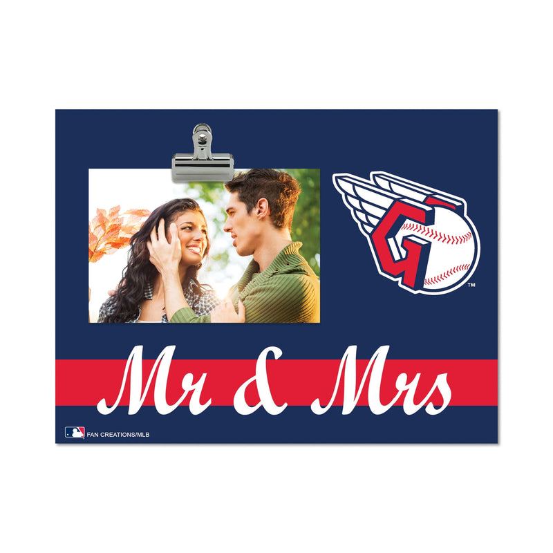 Load image into Gallery viewer, Fan Creations Brightline Mr. and Mrs. MLB Cleveland Guardians Clip Frame
