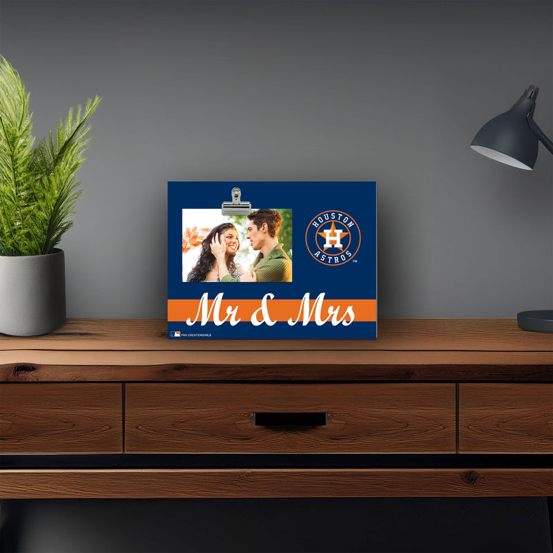 Load image into Gallery viewer, Fan Creations Brightline Mr. and Mrs. MLB Houston Astros Clip Frame
