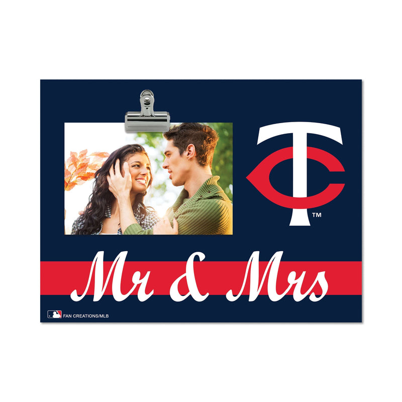 Load image into Gallery viewer, Fan Creations Brightline Mr. and Mrs. MLB Minnesota Twins Clip Frame
