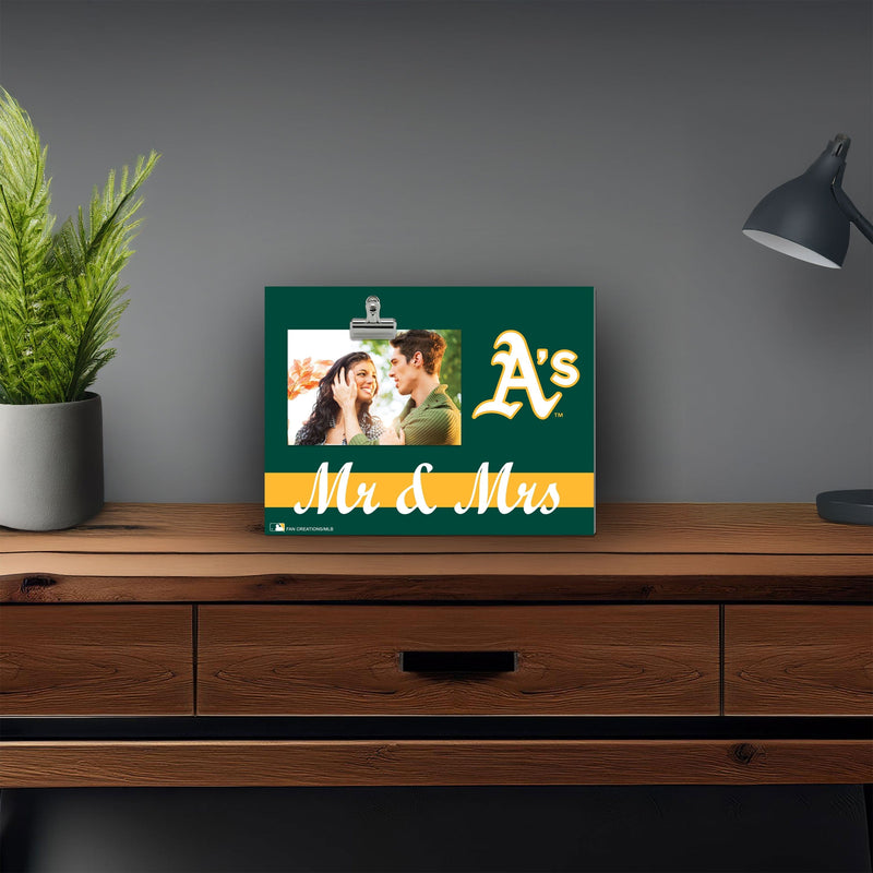 Load image into Gallery viewer, Fan Creations Brightline Mr. and Mrs. MLB Oakland Athletics Clip Frame
