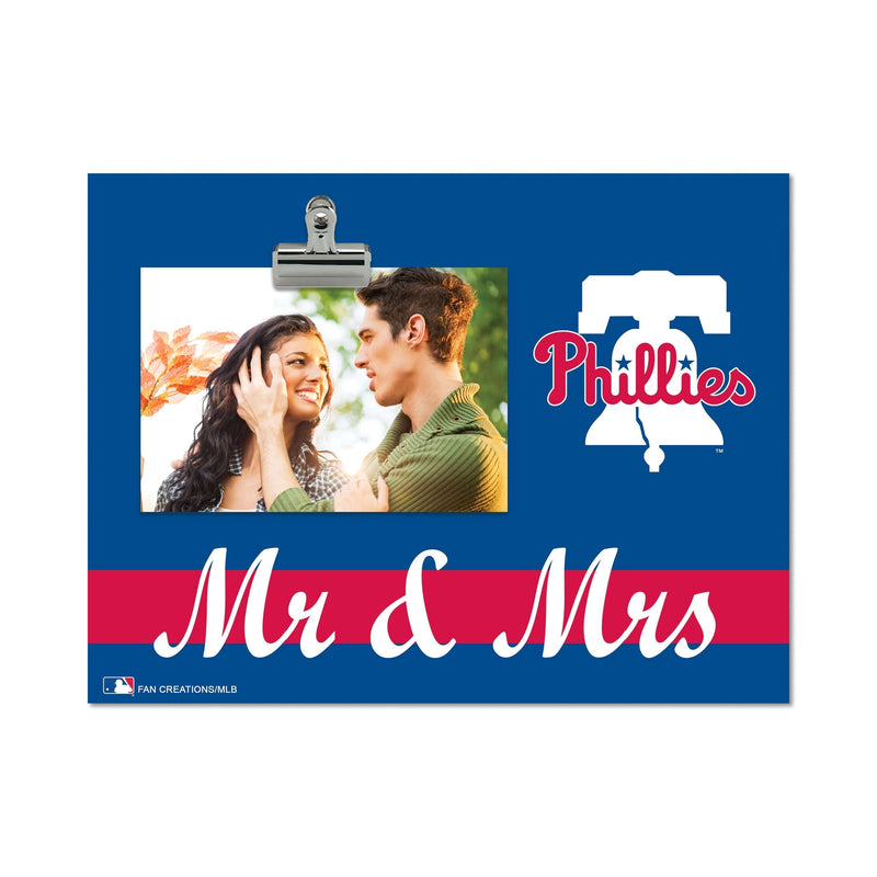 Load image into Gallery viewer, Fan Creations Brightline Mr. and Mrs. MLB Philadelphia Phillies Clip Frame
