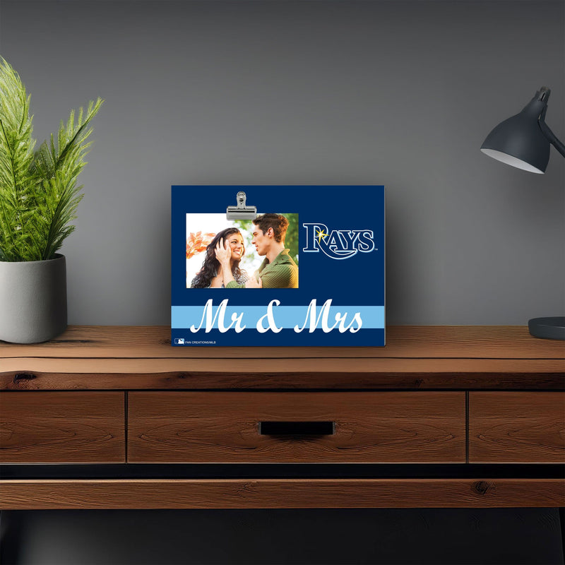 Load image into Gallery viewer, Fan Creations Brightline Mr. and Mrs. MLB Tampa Bay Rays Clip Frame
