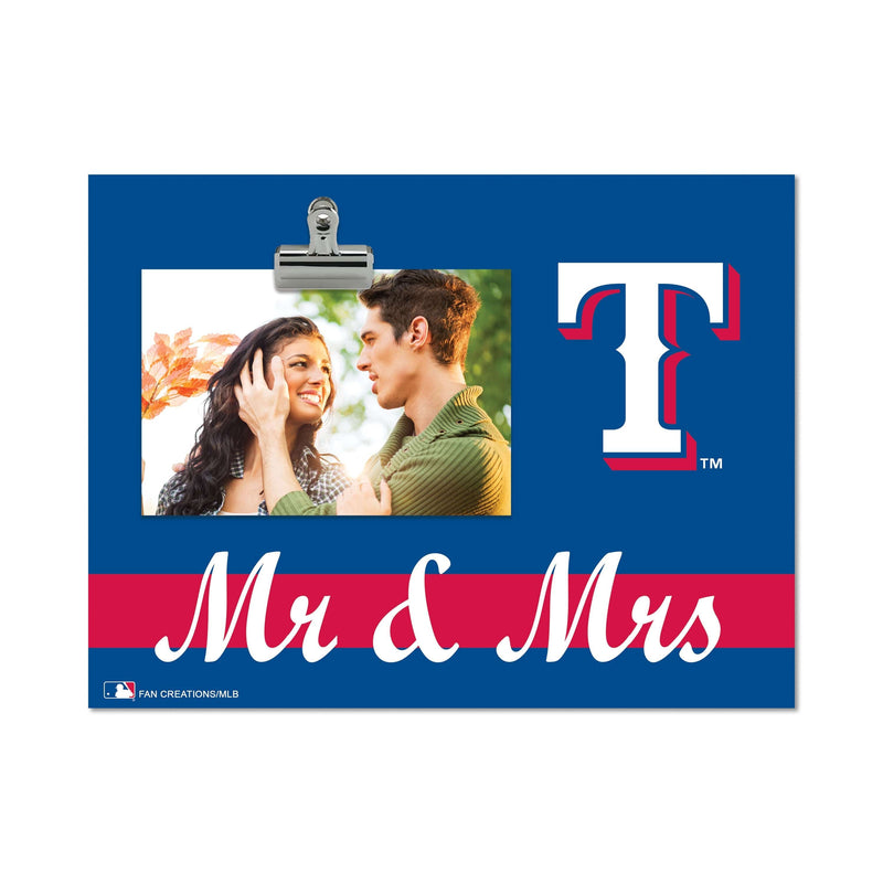 Load image into Gallery viewer, Fan Creations Brightline Mr. and Mrs. MLB Texas Rangers Clip Frame
