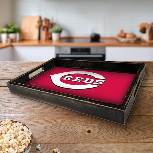 Fan Creations Brightline MLB Cincinnati Reds Logo Serving Tray