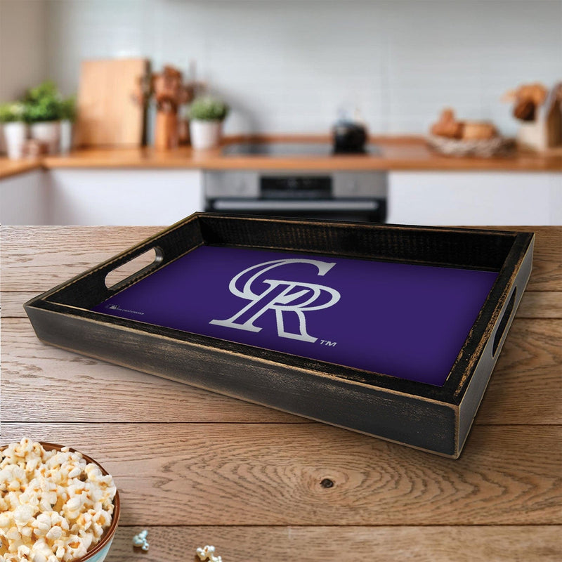 Load image into Gallery viewer, Fan Creations Brightline MLB Colorado Rockies Logo Serving Tray
