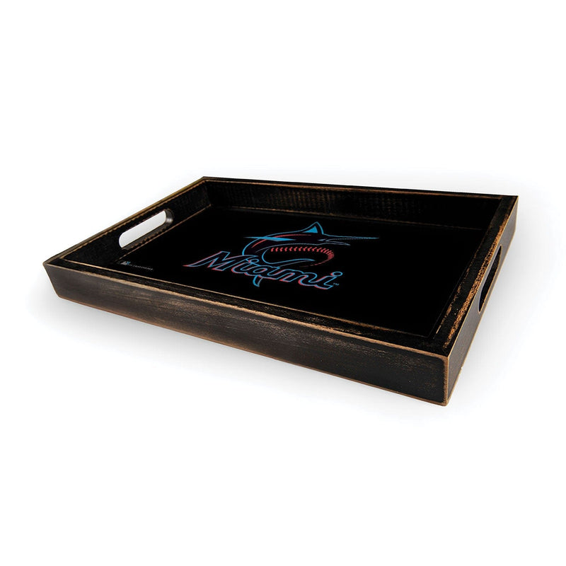 Load image into Gallery viewer, Fan Creations Brightline MLB Miami Marlins Logo Serving Tray
