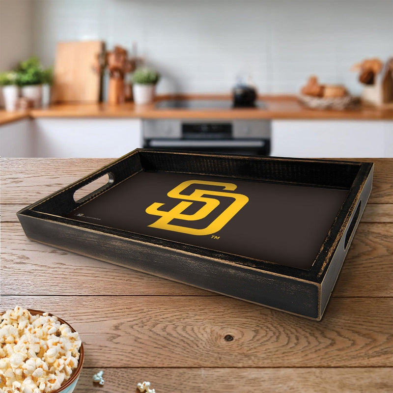 Load image into Gallery viewer, Fan Creations Brightline MLB San Diego Padres Logo Serving Tray
