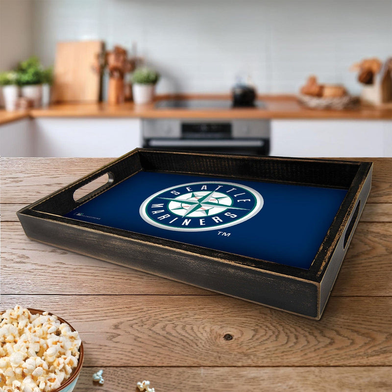 Load image into Gallery viewer, Fan Creations Brightline MLB Seattle Mariners Logo Serving Tray
