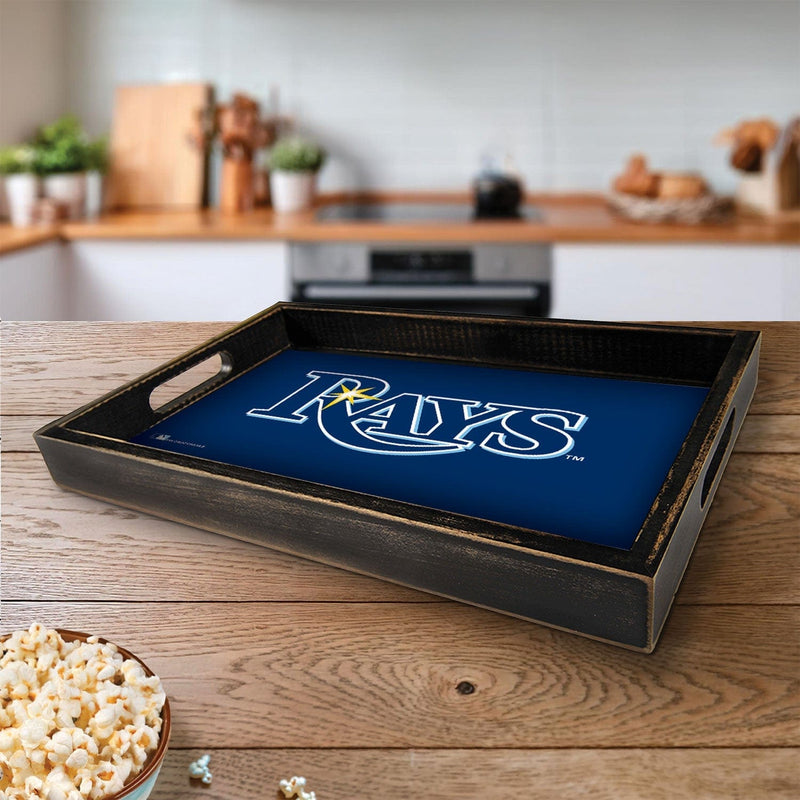 Load image into Gallery viewer, Fan Creations Brightline MLB Tampa Bay Rays Logo Serving Tray
