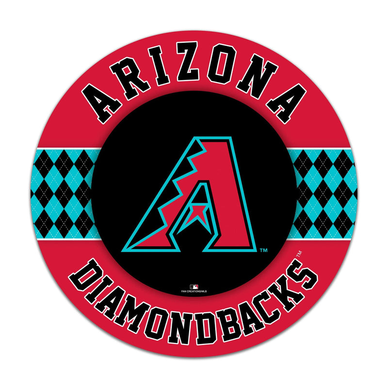 Load image into Gallery viewer, Fan Creations MLB Arizona Diamondbacks Argyle 16inc Circle Wall Art
