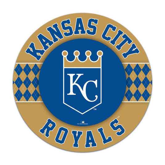 Fan Creations MLB Kansas City Royals Argyle 16inc Circle Wall Art