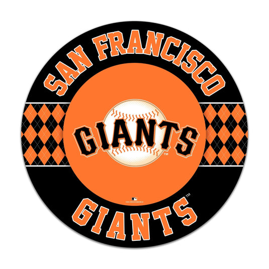 Fan Creations MLB San Francisco Giants Argyle 16inc Circle Wall Art