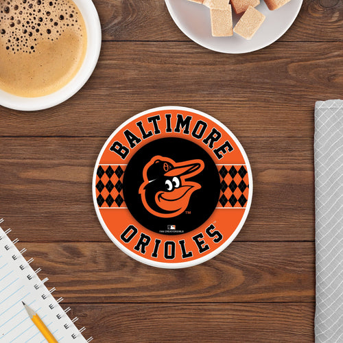 Fan Creations coaster MLB - Baltimore Orioles 4 inch Ceramic Argyle Coaster