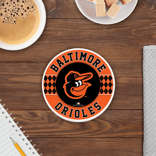 Fan Creations coaster MLB - Baltimore Orioles 4 inch Ceramic Argyle Coaster