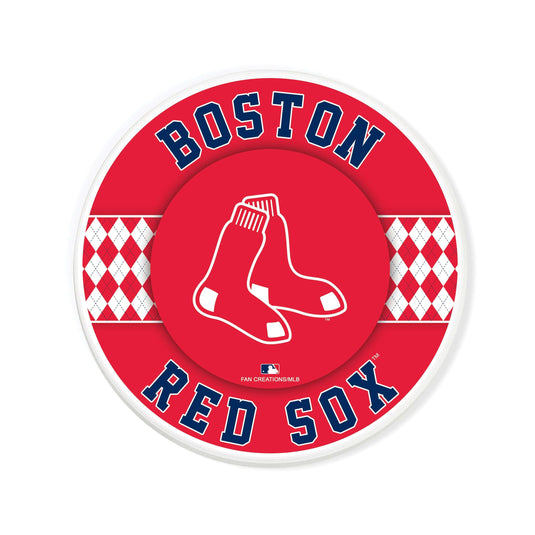 Fan Creations coaster MLB - Boston Red Sox 4 inch Ceramic Argyle Coaster