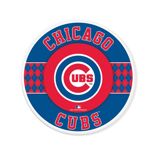 Fan Creations coaster MLB - Chicago Cubs 4 inch Ceramic Argyle Coaster