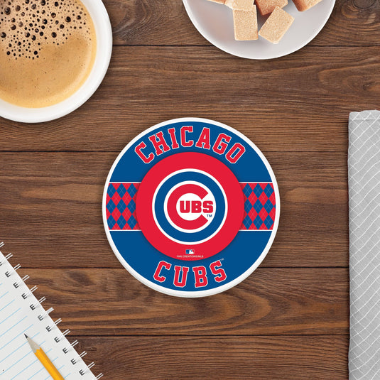 Fan Creations coaster MLB - Chicago Cubs 4 inch Ceramic Argyle Coaster