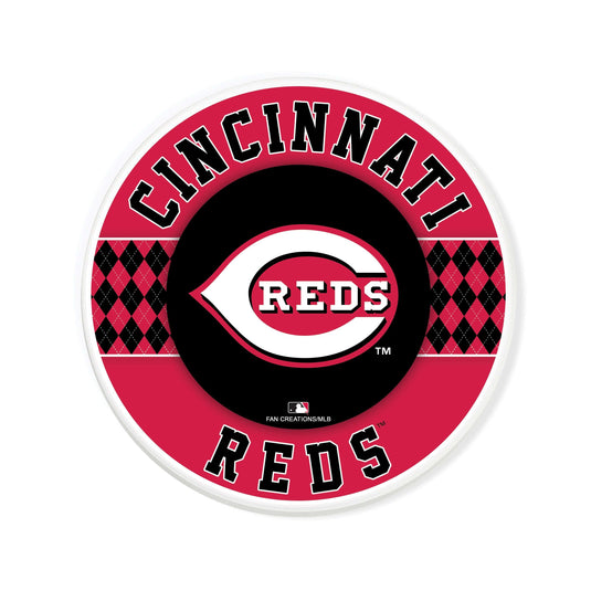 Fan Creations coaster MLB - Cincinnati Reds 4 inch Ceramic Argyle Coaster