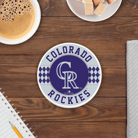 Fan Creations coaster MLB - Colorado Rockies 4 inch Ceramic Argyle Coaster