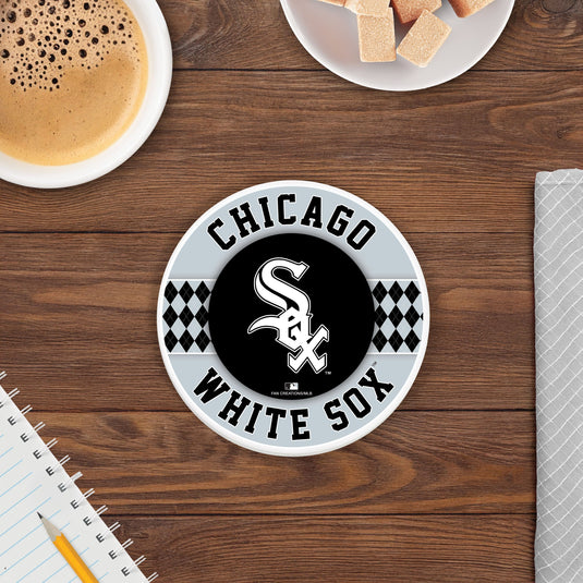 Fan Creations coaster MLB - Chicago White Sox 4 inch Ceramic Argyle Coaster