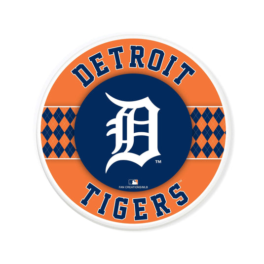 Fan Creations coaster MLB - Detroit Tigers 4 inch Ceramic Argyle Coaster
