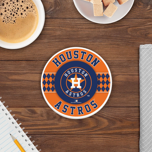 Fan Creations coaster MLB - Houston Astros 4 inch Ceramic Argyle Coaster