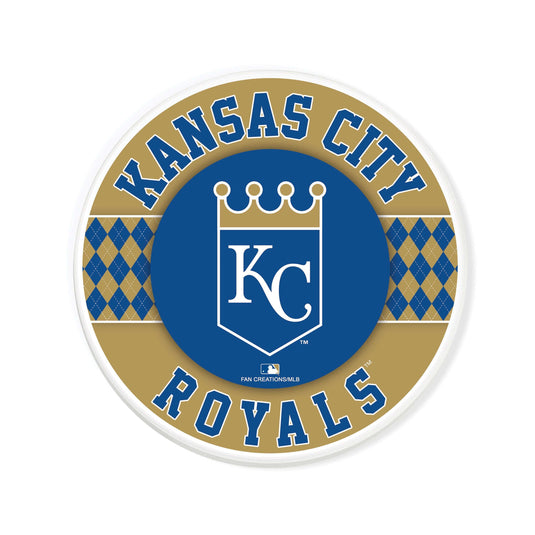 Fan Creations coaster MLB - Kansas City Royals 4 inch Ceramic Argyle Coaster