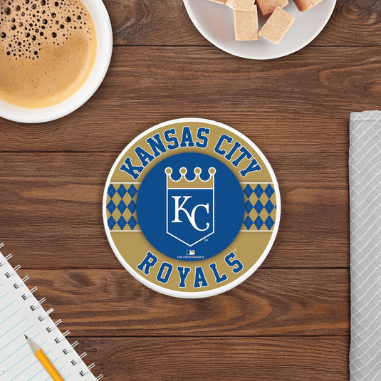 Fan Creations coaster MLB - Kansas City Royals 4 inch Ceramic Argyle Coaster