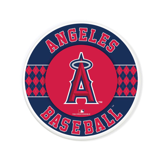 Fan Creations coaster MLB - Los Angeles Angels 4 inch Ceramic Argyle Coaster