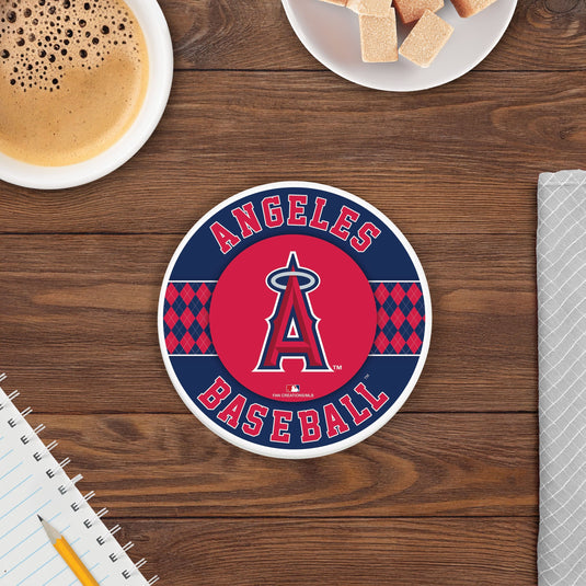 Fan Creations coaster MLB - Los Angeles Angels 4 inch Ceramic Argyle Coaster