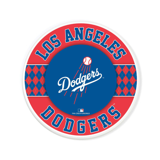 Fan Creations coaster MLB - Los Angeles Dodgers 4 inch Ceramic Argyle Coaster