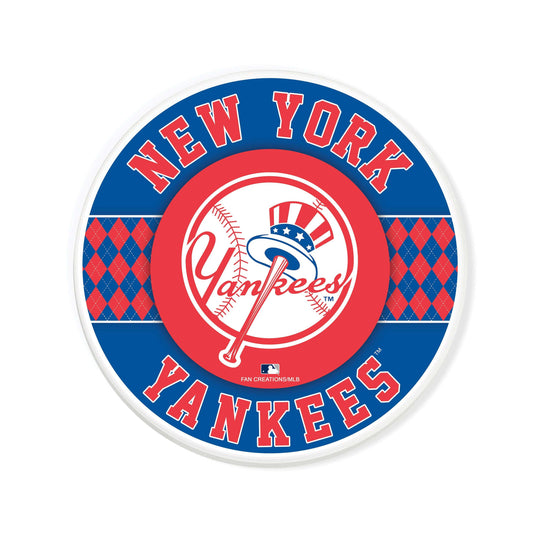 Fan Creations coaster MLB - New York Yankees 4 inch Ceramic Argyle Coaster