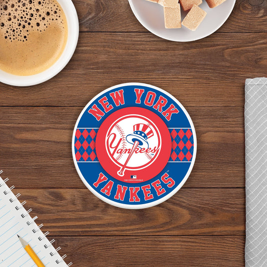 Fan Creations coaster MLB - New York Yankees 4 inch Ceramic Argyle Coaster