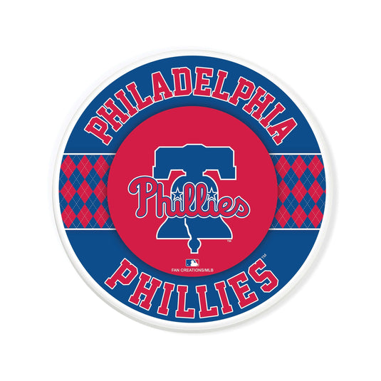 Fan Creations coaster MLB - Philadelphia Phillies 4 inch Ceramic Argyle Coaster