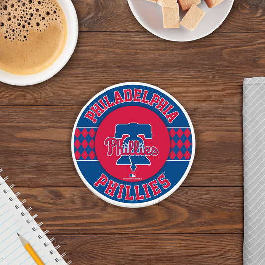 Fan Creations coaster MLB - Philadelphia Phillies 4 inch Ceramic Argyle Coaster