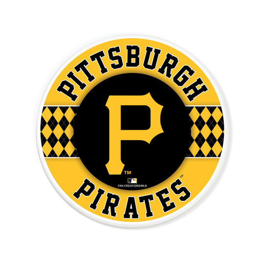 Fan Creations coaster MLB - Pittsburgh Pirates 4 inch Ceramic Argyle Coaster