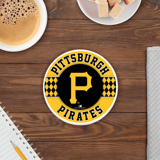 Fan Creations coaster MLB - Pittsburgh Pirates 4 inch Ceramic Argyle Coaster