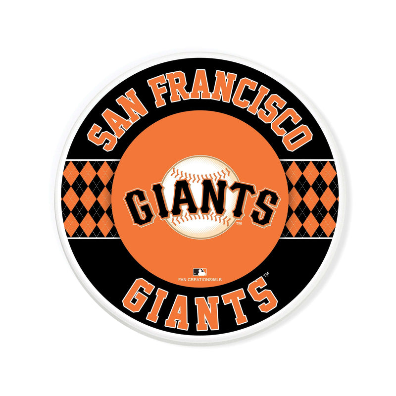 Load image into Gallery viewer, Fan Creations coaster MLB - San Francisco Giants 4 inch Ceramic Argyle Coaster
